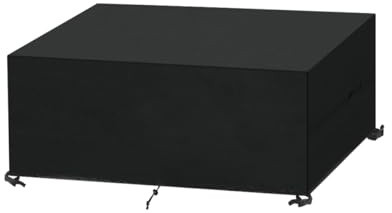 SanGlory Funda para Mesa Exterior Funda Protectora para Muebles de Jardín, Cubierta de Muebles de Patio, Cubierta de Mesa Rectangular, Funda Sofa Exterior Impermeable, Anti-UV, 120x60x75cm