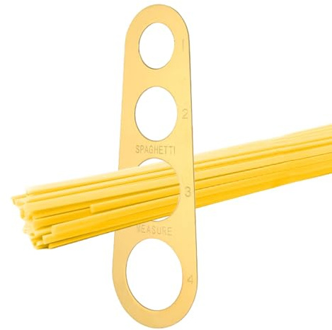 Herramienta de medición de espaguetis, herramienta de medición rápida de pasta, herramienta de medición de espaguetis de acero inoxidable, 4 porciones para medir adecuadamente espaguetis, herramienta