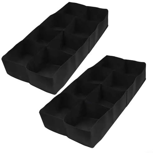 Entgoinggo Sacchetti per coltivare piante, aiuola da giardino a 8 griglie per coltivare verdure fiori all'aperto balcone cortile terrazza patio contenitore per piantare (2 pezzi 120 x 60 x 30)