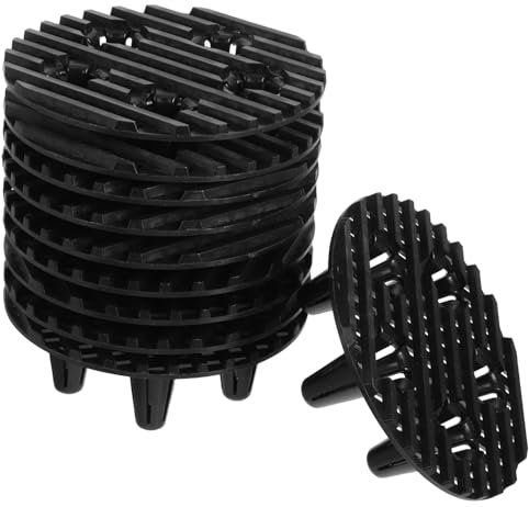 Hemobllo Data [ Piedini per Vasi da Fiori e Piante in Plastica Resistente 10 Pezzi, Rialzi Rotondi 10cm per Vasi da Esterno, Giardino e Terrazza, Supporto per Drenaggio e Protezione Radici