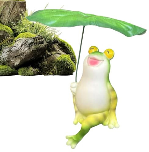 Garden Frogs - Statue Di Rana All'aperto, Figurine Per Prato Divertenti | Scultura D'arte Del Cortile, Ornamenti Di Rana Decorativa, Decorazione Per Patio Domestico Per Fioriera Pentola Da Pentola, De