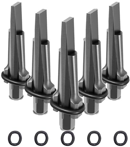 Opatiny Kit de cuñas y cuñas de separación de piedra de alta resistencia de 18 mm, 5 piezas de acero de alto carbono, granito, mármol, hormigón, cantera y paisajismo