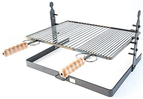 CRUCCOLINI - Parrilla con base de apoyo y altura ajustable, 50 x 37 cm