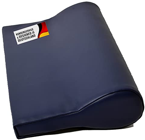 Promafit Nackenkissen ölabweisend und wasserabweisend für die Massage mit Feinzellschaumstoff und PU-Bezug als Nackenstützkissen für die Massageliege (Marineblau)