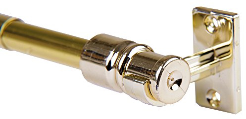Bestgoodies Cafehausstange Gardinenzubehör ausziehbare Scheibenstange Gardinenstange, Schlichte Fensterdekoration in vielen verschiedenen Ausführungen verfügbar (Gold - Messing Glanz. 85-135 cm)