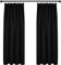 Deconovo Lot de 2 Rideau Occultant Thermique Anti Froids Isolants Galon Fronceur Rideau de Porte D'entrée, Rideaux Salon Design Moderne Rideau Halloween Noir Occultant, 132x160cm