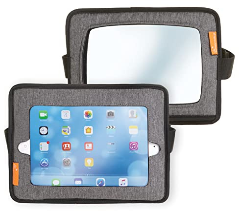 Dreambaby Reversible Car Back Seat Rear View Mirror - 2 in 1 Function - Tablet Holder & Safety Mirror - Grey - Model L1215