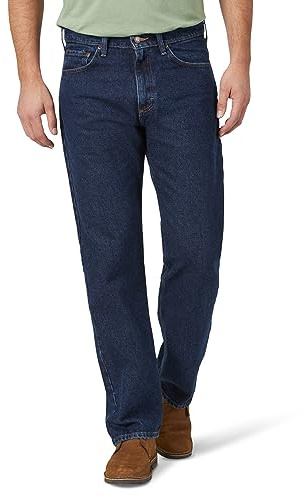 Wrangler Authentics Herren Klassische 5-Pocket Baumwolle mit Lockerer Passform Jeans, Dunkle Spülung, 36W / 30L