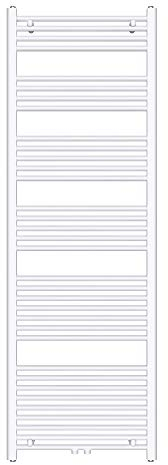 doporro Radiatore da Bagno 180x60cm, Radiatore Piatto Termoarredo da Bagno Riscaldamento Elettrico o da Acqua Calda RHE Portasciugamani in Acciaio, Bianco