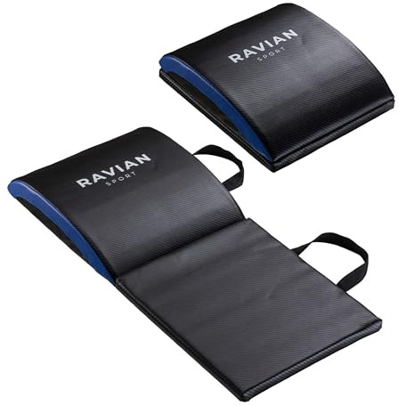 RAVIAN Sit Up Pad Fitness Mat Waist Abdominal and Core Trainer for Full Range of Motion ab Exercise, Perfect for Relief from Back pain, Yoga, gym & Home workout for Men and Women