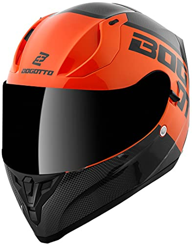 Bogotto V128 BG-X Helm, schwarz/orange, XL