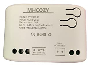 MHCOZY strömbrytare relä trådlös WiFi hemautomatisering, kompatibel med alexa Google Assistant (Smart life app, 1ch 5 V/85–250 V)