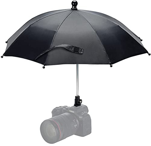 DSLR Mirrorless Camera Hot Shoe Umbrella Rain Cover Protector Sunshade for Canon EOS R100 R50 R8 R7 R10 R3 R6 Mark II R5 C Rp R Rebel T8i T7 90D A7RV A7 IV A7S III II Z8 Z9 Z30 Z5 Z6 Z7II