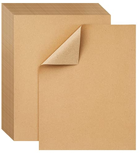 50 Blätter Kraftpapier A4, Kraftpapier A4, Braunes Kraftpapier Karton, Kartonpapier zum Basteln Hochzeit Einladungen, Menükarten- Craft Papier zum Drucken und Schreiben
