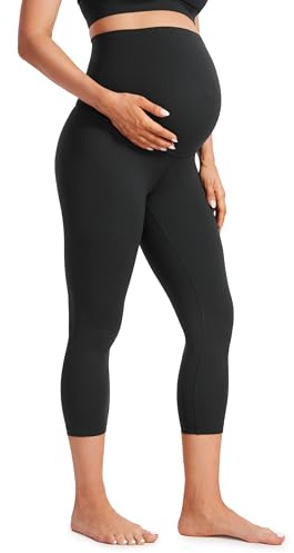CRZ YOGA Maternity Capris Leggings 21/23 | Butterluxe, Extremely Soft, Gentle Compression, Yoga, Super High Rise, U-shaped Belly, Pregnancy and Postpartum