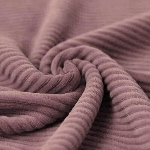 Cordjersey Cord-Jersey Cordnicki Rippenjersey | Breitcordoptik | ab 50 cm | Meterware (altmauve)