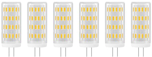 Low Voltage LED G4 LED Bulb 12V-24V AC/DC, G4 Bi Pin Base Dimmable 5W (50W Halogen Bulb Replacement) Cool White 3000K 400 Lumen Light Bulb for RV Camper Marine Boat Yacht (6000K-Cool White, G4)