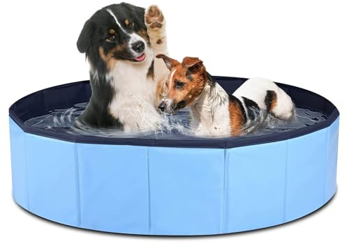 Hundpool för stora och små hundar, hundpool för stora små hundar, 80 x 20 cm vikbar hund plaskbassäng, vikbara hundpooler för små, pool plaskbassäng, för hundar