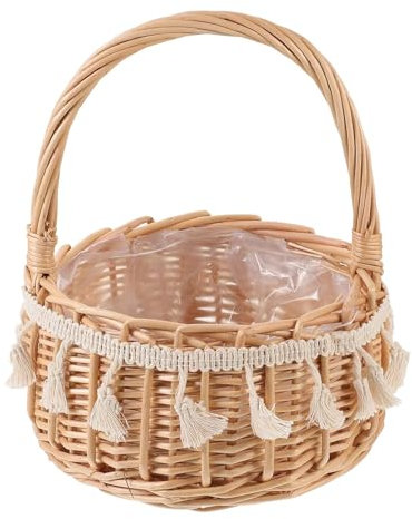 Paniers En Osier De Pâques, Panier Avec Anse, Paniers En Rotin Avec Anses, Panier De Mariage En Paille, Panier Osier Champignon Pour Le Shopping, La Maison, Panier Portable