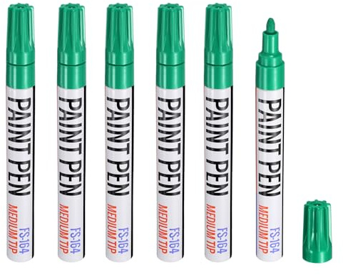 QUARKZMAN 6 Piezas Marcadores De Pintura Secado Rápido Impermeables Verde