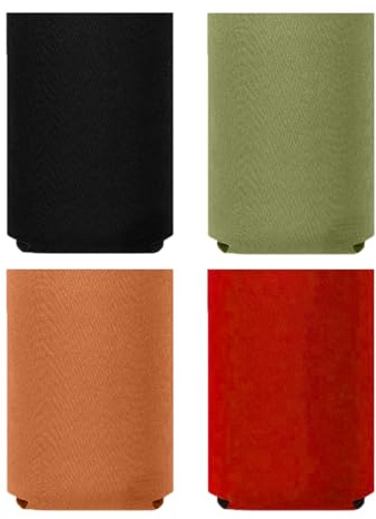 WUSJCOF 4-Pack fundas de neopreno antideslizantes para latas estándar, enfriadores aislantes para botellas de cerveza (473 ml, 16 oz)