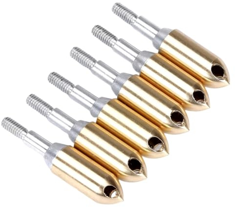Ssguopte Bogenschießköpfe Kupferpfeife Pfeilspitze Outdoor -Praxis Broadhead 6pcs