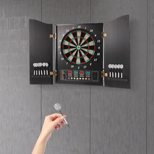 Diana electrónica profesional Set 243 variantes para 1 a 16 jugadores con puertas de MDF y 12 flechas, 88 cabezales para oficinas, jardines, salas de fiestas