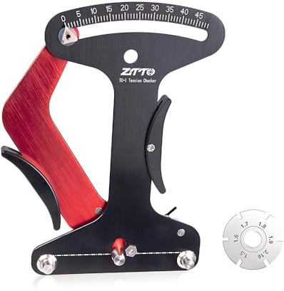 HillMiles MTB Fahrrad-Speichenspannmesser, Schraubenschlüssel, Reparaturwerkzeug-Set, Aluminiumlegierung, Fahrrad-Indikator-Messgerät, Tensiometer, Radreparaturwerkzeug (schwarz)