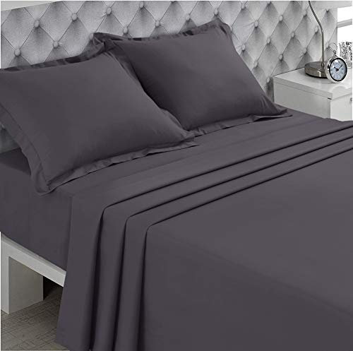 Vision Bettlaken anthrazit – 240 x 300 cm – 100% Baumwolle