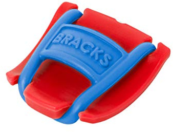 Bracks Clip de Bloqueo para Cordones de Zapatos, Innovador Sistema para Todos Tipoe de Calzado, Fácil y Efectivo, 1 Par, rojo-azul