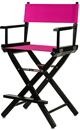 Casual Home 220-02/021-30 Director Chair 24 - Counter Height BlackFrame/Magenta Canvas