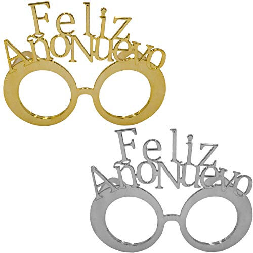 Carnavalife Pack de 2 Gafas de Sol de Nochevieja para 2021, Monturas Gafas del Año Nuevo,Vasos de Navidad y Happy New Year para Fotografía, Disfraces de Accesorios para Fiestas