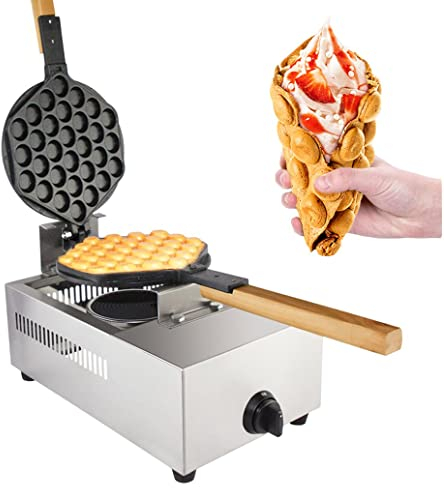 MAQUINA DE GOFRES GOFRERA PROFESIONAL WAFFLE BUBBLES BURBUJAS A GAS EN FORMA HEXAGONAL PARA NEGOCIOS DE HOSTELERIA