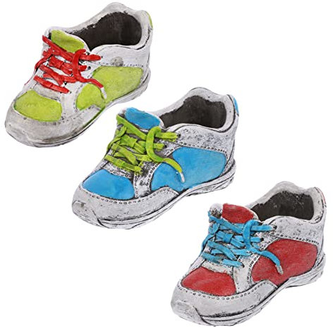 ABOOFAN Vaso Per Piante in Stile Scarpe Da Cartone Animato Set Da 3 Pezzi Per Decorazioni Da Tavolo Balcone Finestra Sicuro Per Piccole Piante