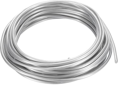 PATIKIL 5m Basteldraht 3mm Bonsai Training Draht 1 Rolle Blumen Draht Stiele Eloxiertes Aluminium Baum Draht 16.4 Fuß Gesamt für Gartenarbeit Zweig Reparatur Weiß