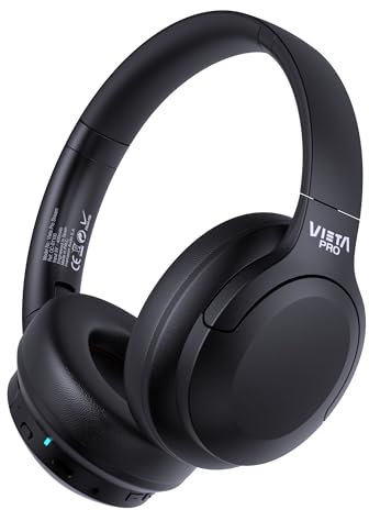 Vieta Pro Auricular Diadema Stream, Bluetooth 5.4, Dual Pairing, Modo de Juego, Micrófono Integrado y en Cable, USB-C. Batería 50 H. Color Negro