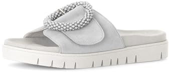 Gabor Damen Pantoletten, Frauen Slipper,Best Fitting,Sommerschuhe,sommerclogs,Sandalen,Freizeitschuhe,Schlupfschuhe,Light Grey,38 EU / 5 UK