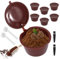 Cápsulas Filtros De Café, 6 Piezas Cápsulas De Café Recargables Capsulas Reutilizables Para Cafetera, Capsulas Reutilizables dolce gusto (Marrón-6PCS)