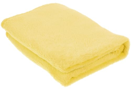 TOKIDNY Kuscheldecke 50x70cm Haustierdecke Decke Warm Blankets Cozy Blanket PlüSch BabyhandtüCher Fleecestoff Autohandtuch Boho Gelb Hund Welpe Sonne Schoß Flanell HaustierbettwäSche Yellow