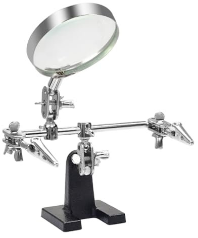 Yilceemy Supporto PCB Strumento, Terza Mano di Saldatura, Supporto Saldatura, Con due Fermagli a Coccodrillo, Regolabile e Girevole, per Gioielli, Assemblaggio, Riparazione, Modell