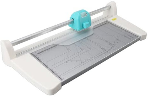 LOCADENCE Pappersskärare, Ergonomisk Roterande Pappersskärare Med 4 Blad, Multipurpose Pappersskärare Med Skallinje för Skärning Av Fotopapper Kartongpapper