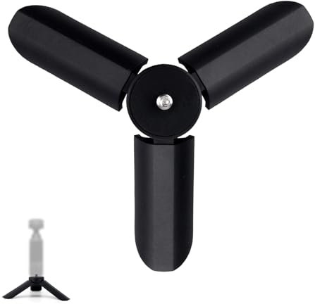 BOXOB Mini Trípode para dji Osmo Pocket 3 y 2, Soporte Trípode Portátil Montaje Mesa Palo Selfie Liviano Agarre Cómodo Accesorios Prácticos para Dispositivos Digitales(Negro)