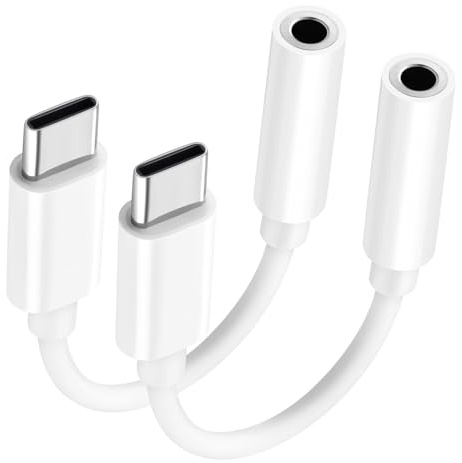 USB C to 3.5mm Audio Adapter - Headphone Jack Adapter for iPhone 16/16 Pro/15/15 Pro/Pro Max/Plus, Type C Aux Dongle Cable Cord Compatible with iPad, MacBook, Samsung Galaxy S24/S23/S22/S21Ultra