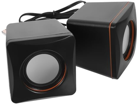 UTHCLO Mini Speaker USB per Computer e Laptop Casse Acustiche Portatili in ABS con Subwoofer Integrato Design Compatto Salvaspazio per Desktop