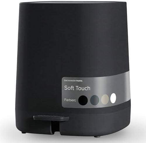 blackswedenhome. Mülleimer Bad - 5L Kosmetikeimer mit Softclose-Deckel und Inneneimer - Bad Mülleimer, Abfalleimer Bad, Toilette - Badezimmer Mülleimer - Elegantes Design Tretmülleimer Schwarz