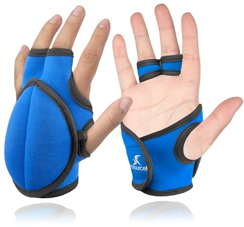 ProsourceFit Weighted Gloves, Pair of Heavy Duty 2 lb. Neoprene for Sculpting and Aerobics, Blue