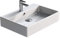 Aqua Bagno | Design Keramik Waschbecken hängender Waschtisch tiefes Badezimmerwaschbecken Handwaschbecken | 70 cm breit