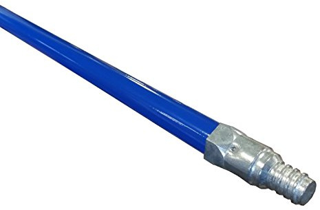 American Select Tubing 60 Blue Powder Coated Steel Broom Handle with Threaded Metal Tip (Case of 12)