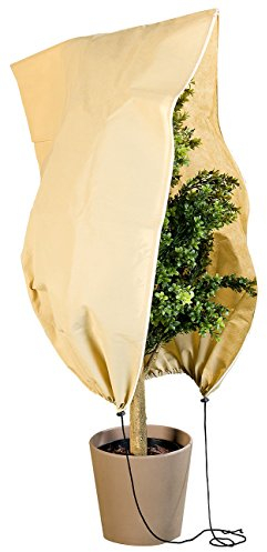Royal Gardineer Topfschutz: Kübelpflanzensack als Winterschutz, 100 x 80 cm, 80 g/m² (Winterschutzhauben Pflanzen, Winterhauben für Pflanzen, Schutzfolie)