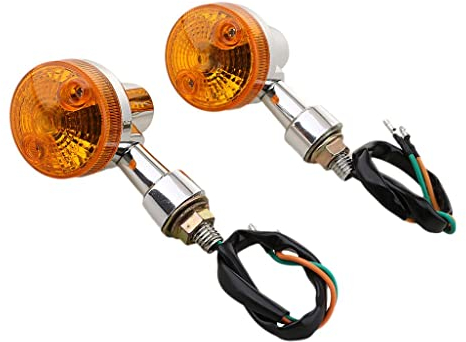 sharplace 1 Coppia rotonda spia Indicatore di direzione Spia universale per motociclo Parti di ricambio